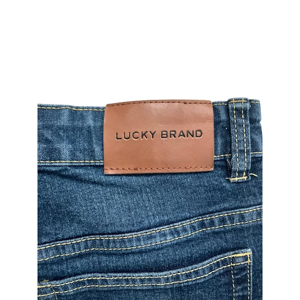 Lucky Brand Boys Classic Straight Stretch Jeans Dark Wash Blue Size 16 Denim